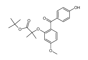 tert-butyl 2-[2-(4-hydroxybenzoyl)-5-methoxyphenoxy]-2-methylpropanoate结构式