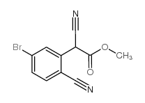 5-溴-a,2-二氰基苯乙酸甲酯结构式