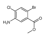 5-氨基-2-溴-4-氯苯甲酸甲酯结构式