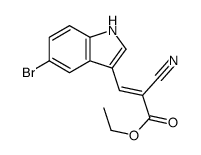 ethyl 3-(5-bromo-1H-indol-3-yl)-2-cyanoacrylate Structure