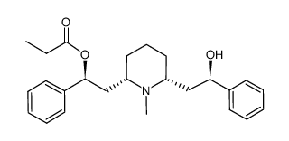 (S)-2-((2S,6R)-6-((R)-2-hydroxy-2-phenylethyl)-1-methylpiperidin-2-yl)-1-phenylethyl propionate Structure
