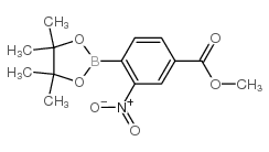 4-甲氧羰基-2-硝基苯基硼酸,频哪醇酯结构式