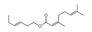 hex-3-enyl (,6Z)-3,7-dimethylocta-2,6-dienoate结构式