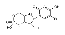 5-bromo-1-[(6R,7R)-2,7-dihydroxy-2-oxo-4a,6,7,7a-tetrahydro-4H-furo[3,2-d][1,3,2]dioxaphosphinin-6-yl]pyrimidine-2,4-dione Structure