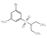 N,N-二乙基-3-溴-5-甲基苯磺酰胺结构式