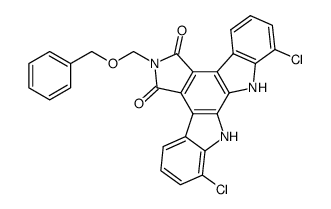 1,11-dichloro-12,13-dihydro-6-[(phenylmethoxy)methyl]-5H-indolo[2,3-a]pyrrolo[3,4-c]carbazole-5,7(6H)-dione Structure