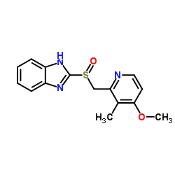 2-[[(4-甲氧基-3-甲基-2-吡啶基)甲基]亚磺酰基]-1H-苯并咪唑结构式