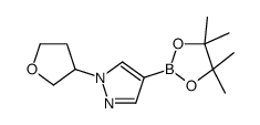 1-(四氢呋喃-3-基)-1H-吡唑-4-硼酸频哪醇酯结构式