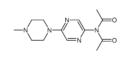 N-acetyl-N-(4-methyl-3,4,5,6-tetrahydro-2H-[1,2']bipyrazinyl-5'-yl)acetamide结构式