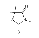 3,5,5-trimethyl-2-sulfanylidene-1,3-thiazolidin-4-one结构式