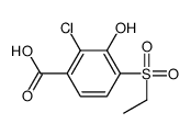 2-chloro-4-ethylsulfonyl-3-hydroxybenzoic acid Structure