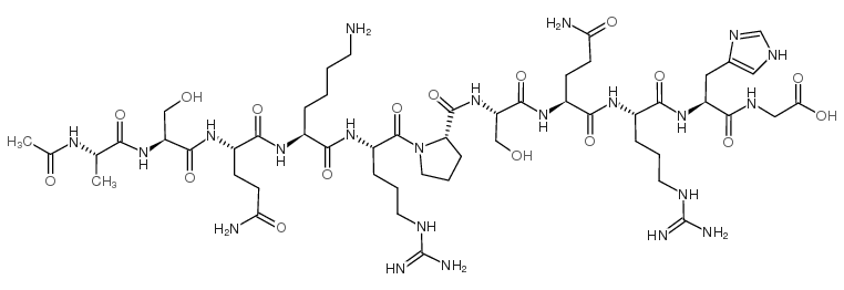 MBP (1-11), guinea pig, porcine, rabbit, rat, Myelin Basic Protein (135-145), human,Ac-ASQKRPSQRHG structure