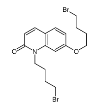 N-(4-溴丁基)-7-(4-溴丁氧基)-喹啉-2(1H)-酮结构式