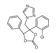 (4S,5R)-4-(2-chlorophenyl)-5-phenyl-4-(1,2,4-triazol-1-ylmethyl)-1,3-dioxolan-2-one结构式