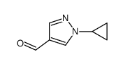 1-环丙基-1H-吡唑-4-甲醛结构式