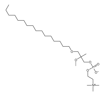 1-O-hexadecyl-2-C,O-dimethylglycero-3-phosphocholine结构式