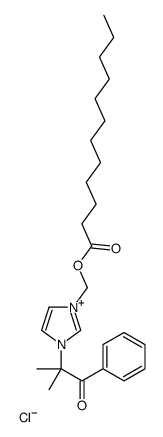 [3-(2-methyl-1-oxo-1-phenylpropan-2-yl)imidazol-1-ium-1-yl]methyl dodecanoate,chloride Structure