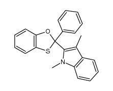 1,3-dimethyl-2-(2-phenylbenzo[d][1,3]oxathiol-2-yl)-1H-indole结构式