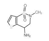 2-甲基-3,4-二氢-2H-噻吩并[2,3-e][1,2]噻嗪-4-胺 1,1-二氧化物结构式