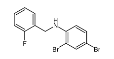 2,4-Dibromo-N-(2-fluorobenzyl)aniline结构式