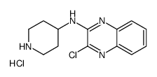 3-氯-N-4-哌啶基-2-喹喔啉胺盐酸盐结构式