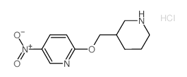 5-硝基-2-(3-哌啶基甲氧基)吡啶盐酸盐结构式