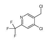 4-chloro-5-(chloromethyl)-2-(trifluoromethyl)pyridine结构式