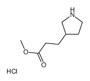 3-(吡咯烷-3-基)丙酸甲酯盐酸盐结构式