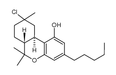 dl-9-Chlor-6aβ,7,8,9,10,10aα-hexahydro-6,6,9-trimethyl-3-pentyl-6H-dibenzo[b,d]pyran-1-ol Structure