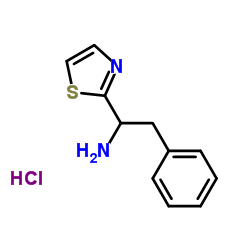 2-Thiazolemethanamine, .alpha.-(phenylmethyl)-, hydrochloride (1:1) Structure