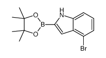 4-溴-1H-吲哚-2-硼酸频那醇酯结构式