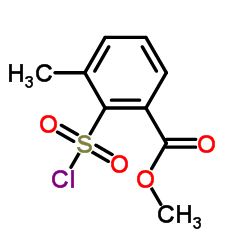3-甲基-2-磺酰氯苯甲酸甲酯结构式