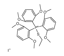 tris(2,6-dimethoxyphenyl)(ethylthio)phosphonium iodide结构式