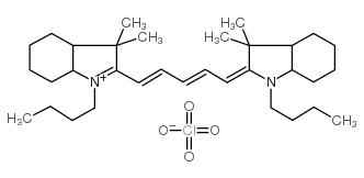 1,1'-二丁基-3,3,3',3'-四甲基吲哚二碳菁高氯酸盐结构式