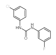 Urea,N-(3-chlorophenyl)-N'-(3-fluorophenyl)- structure