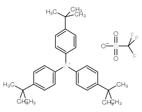 三(4-叔丁基苯基)锍三氟甲磺酸盐结构式
