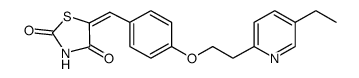 5-(4-(2-(5-乙基吡啶-2-基)乙氧基)苯亚甲基)噻唑烷-2,4-二酮结构式
