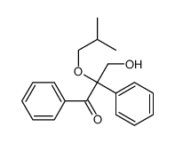 3-hydroxy-2-(2-methylpropoxy)-1,2-diphenylpropan-1-one结构式