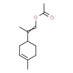 2-(4-methyl-3-cyclohexen-1-yl)propenyl acetate结构式
