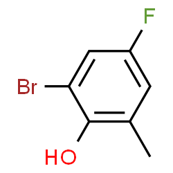 2-溴-4-氟-6-甲基苯酚结构式