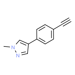 4-(4-乙炔基苯基)-1-甲基-1H-吡唑结构式