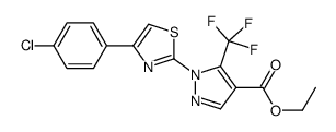 ETHYL 1-[4-(4-CHLOROPHENYL)-1,3-THIAZOL-2-YL]-5-(TRIFLUOROMETHYL)-1H-PYRAZOLE-4-CARBOXYLATE结构式
