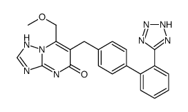 2-(methoxymethyl)-3-[[4-[2-(2H-tetrazol-5-yl)phenyl]phenyl]methyl]-1,5 ,7,9-tetrazabicyclo[4.3.0]nona-2,5,7-trien-4-one结构式