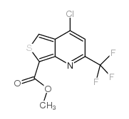 4-氯-6-(三氟甲基)噻吩并[3,4-B]吡啶-5-羧酸甲酯结构式