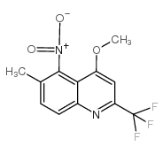 4-甲氧基-6-甲基-5-硝基-2-(三氟甲基)喹啉结构式