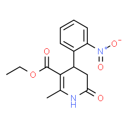Ethyl 2-methyl-4-(2-nitrophenyl)-6-oxo-1,4,5,6-tetrahydro-3-pyridinecarboxylate结构式