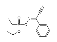 (E)-N-[ethoxy(ethyl)phosphoryl]oxybenzenecarboximidoyl cyanide Structure