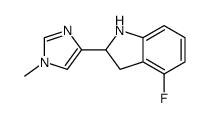 4-fluoro-2-(1-methylimidazol-4-yl)-2,3-dihydro-1H-indole Structure