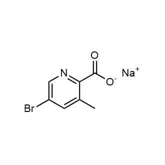 5-溴-3-甲基吡啶甲酸钠结构式