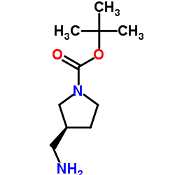 (S)-1-Boc-3-(Aminomethyl)pyrrolidine Structure